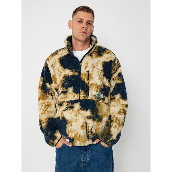THE NORTH FACE Pullover Jacket Mens Medium Tan Black Extreme Pile 2 $160